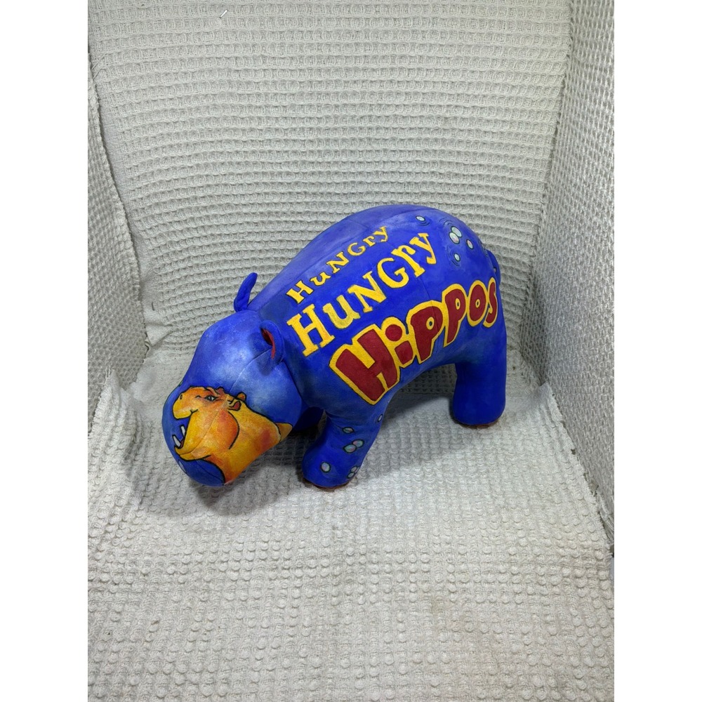 Kidcore Unisex Custom Hungry Hungry Hippos Plush‎ 18" Blue Multi